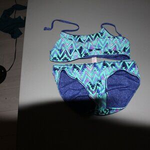 Blue Reversibile 2 Pcs Justice Bikini Swimsuit Size 12